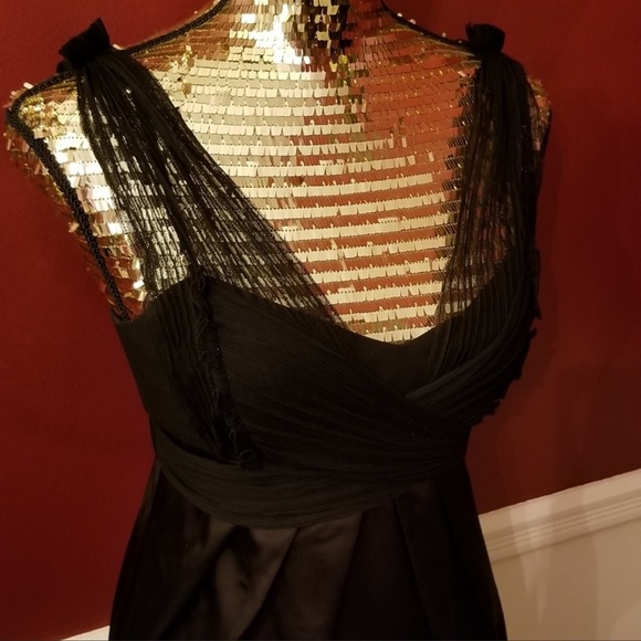 NWOT BCBG Maxazria Tulle Pintuck Sheath Dress - Picture 4 of 9